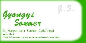 gyongyi sommer business card